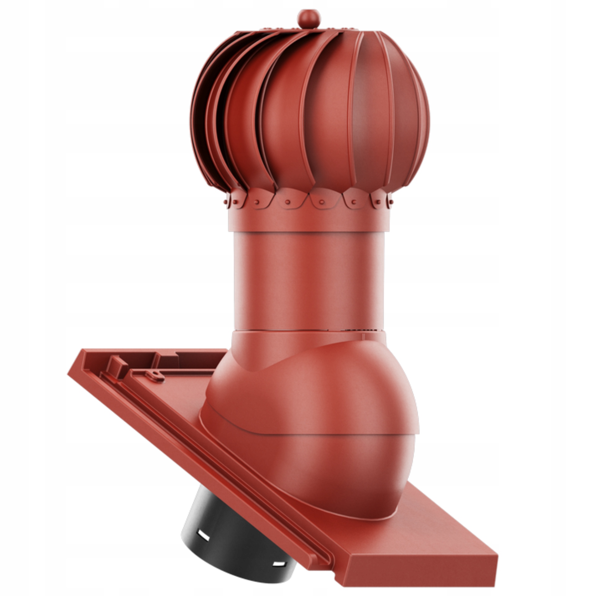 Větrací komín Otočný kulatý fi125 Creaton Domino Červená Vinná