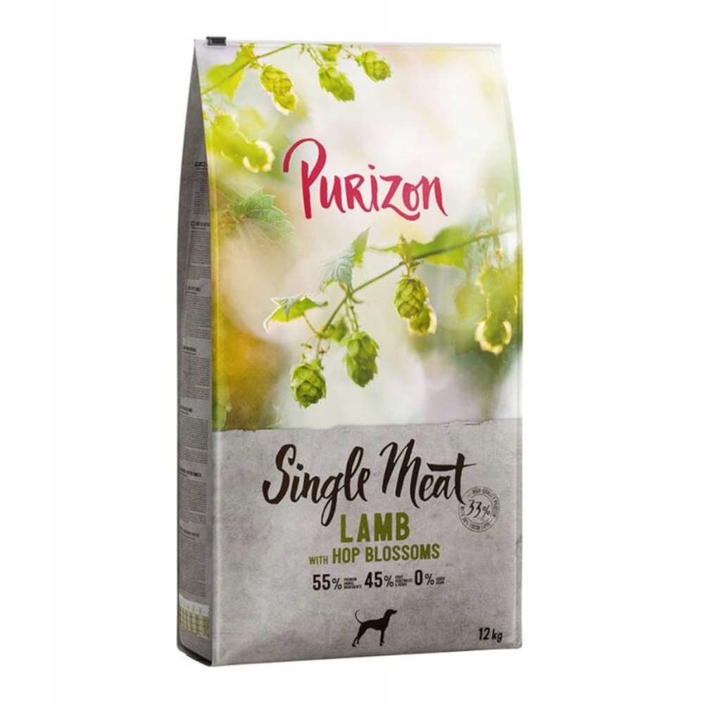 Purizon Single Meat, jagnięcina z kwiatami chmielu 12 kg 2 kg
