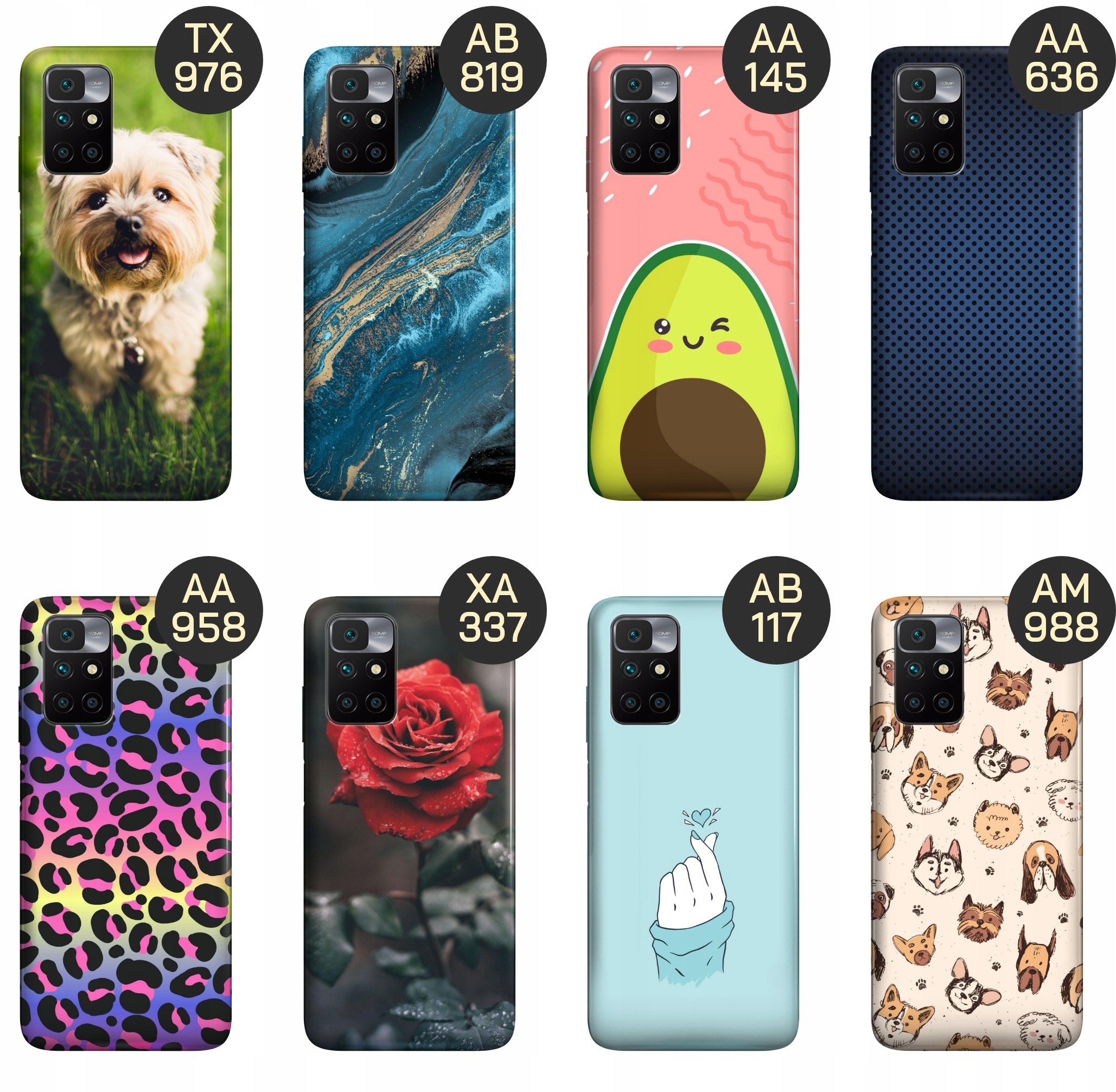 ETUI DO XIAOMI REDMI 10 WZORY TOP100 DESIGN Z NADRUKIEM ZE WZOREM +SZKŁO Dedykowana marka Xiaomi