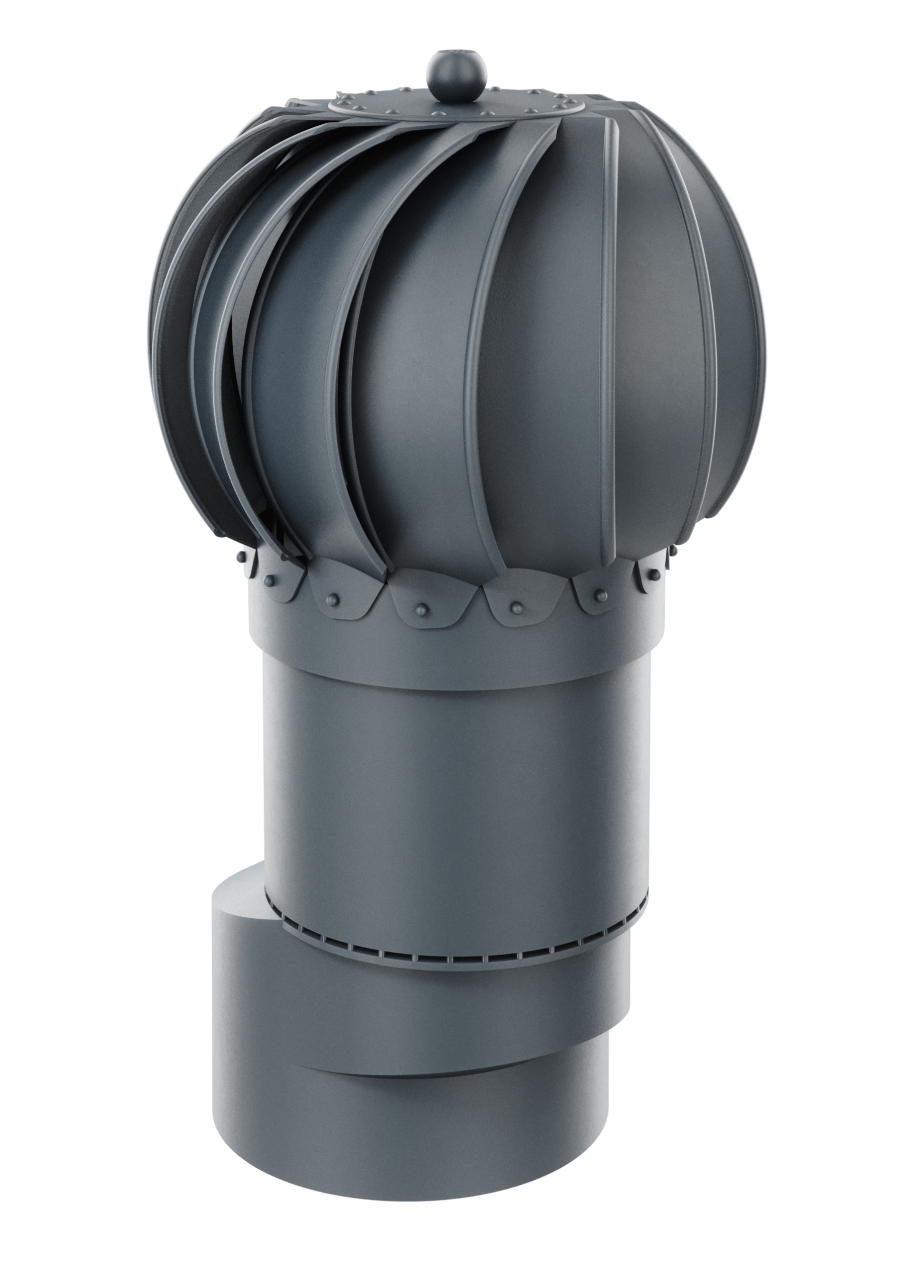 Kulová otočná komínová vložka s odsávacím nástavcem Grafit