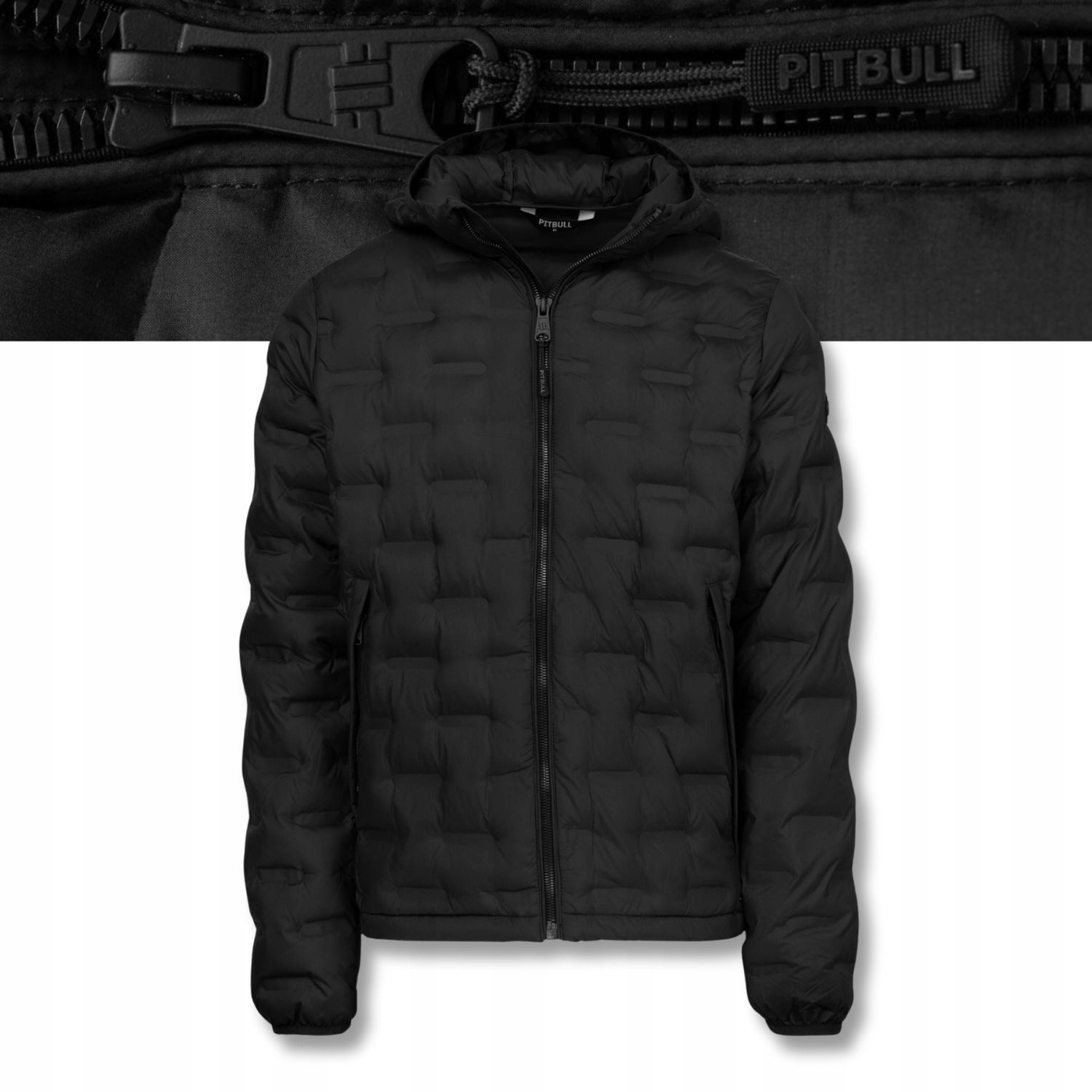 Pánská prošívaná bunda Pitbull Bunda s kapucí Camino Pikování