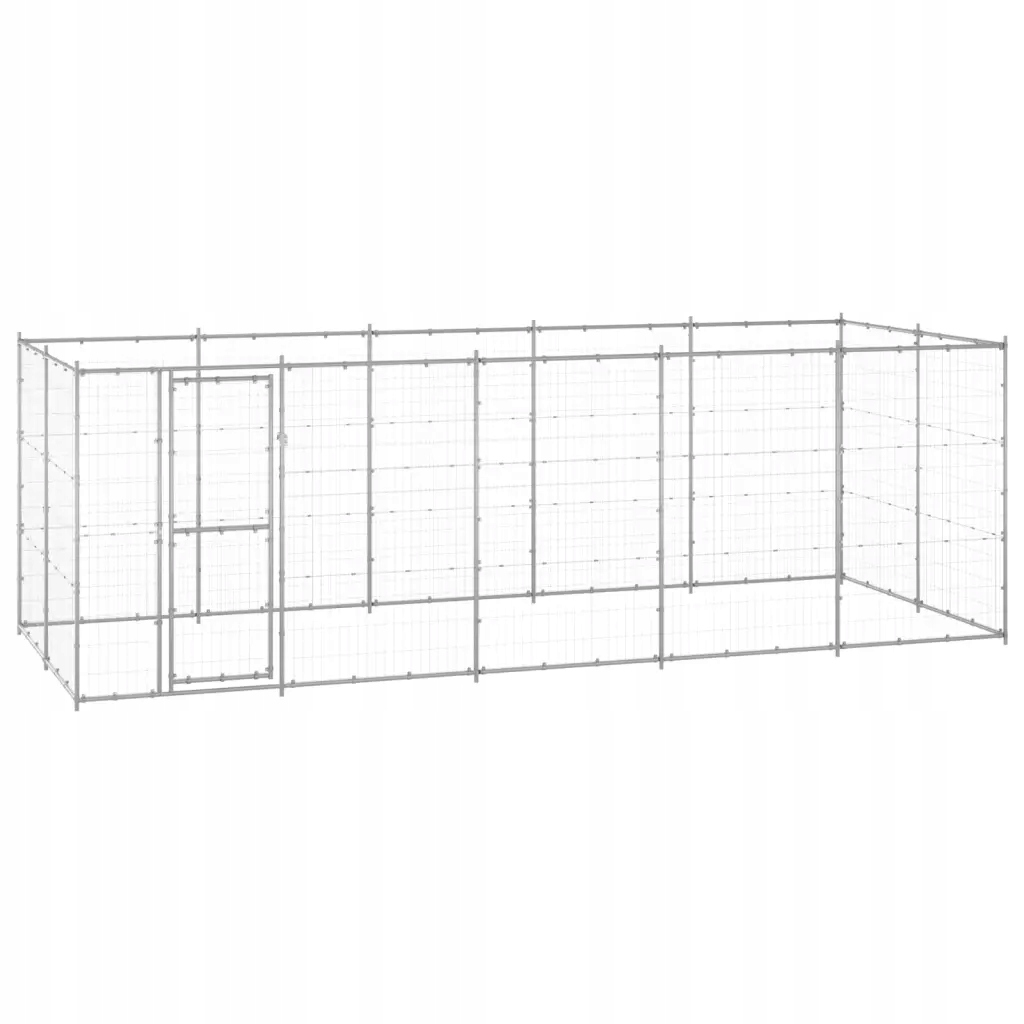 Levně Venkovní psí kotec pozinkovaná ocel 12,1 m²