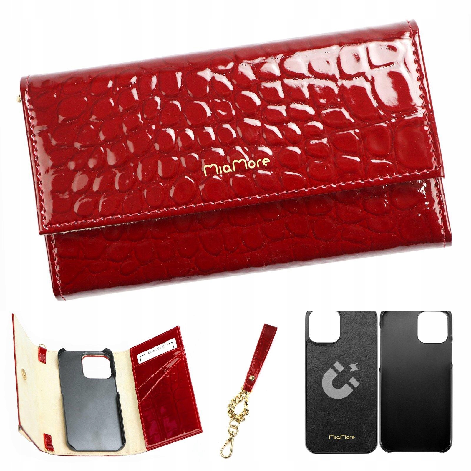 Case Etui Iphone 11 Kopertówka Magnetyczne MiaMore czerwone