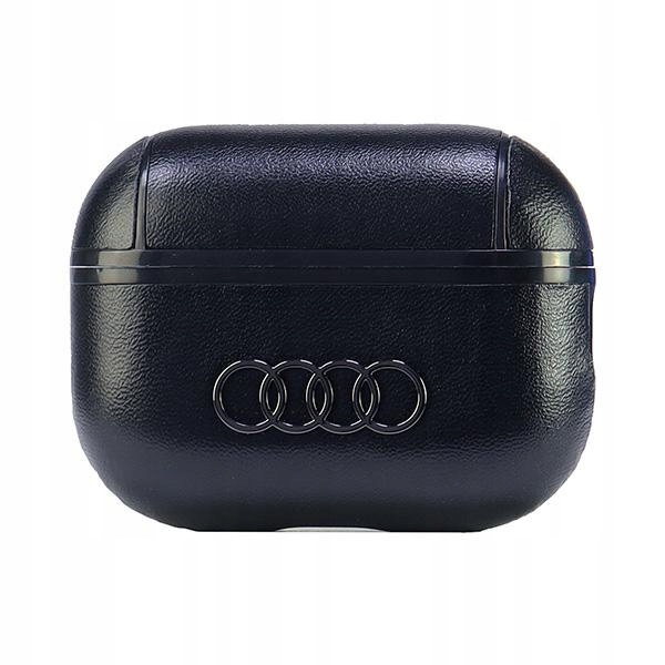 Etui Do Airpods Pro 2 Audi Leather Big Logo Cover Czarne Case Futerał