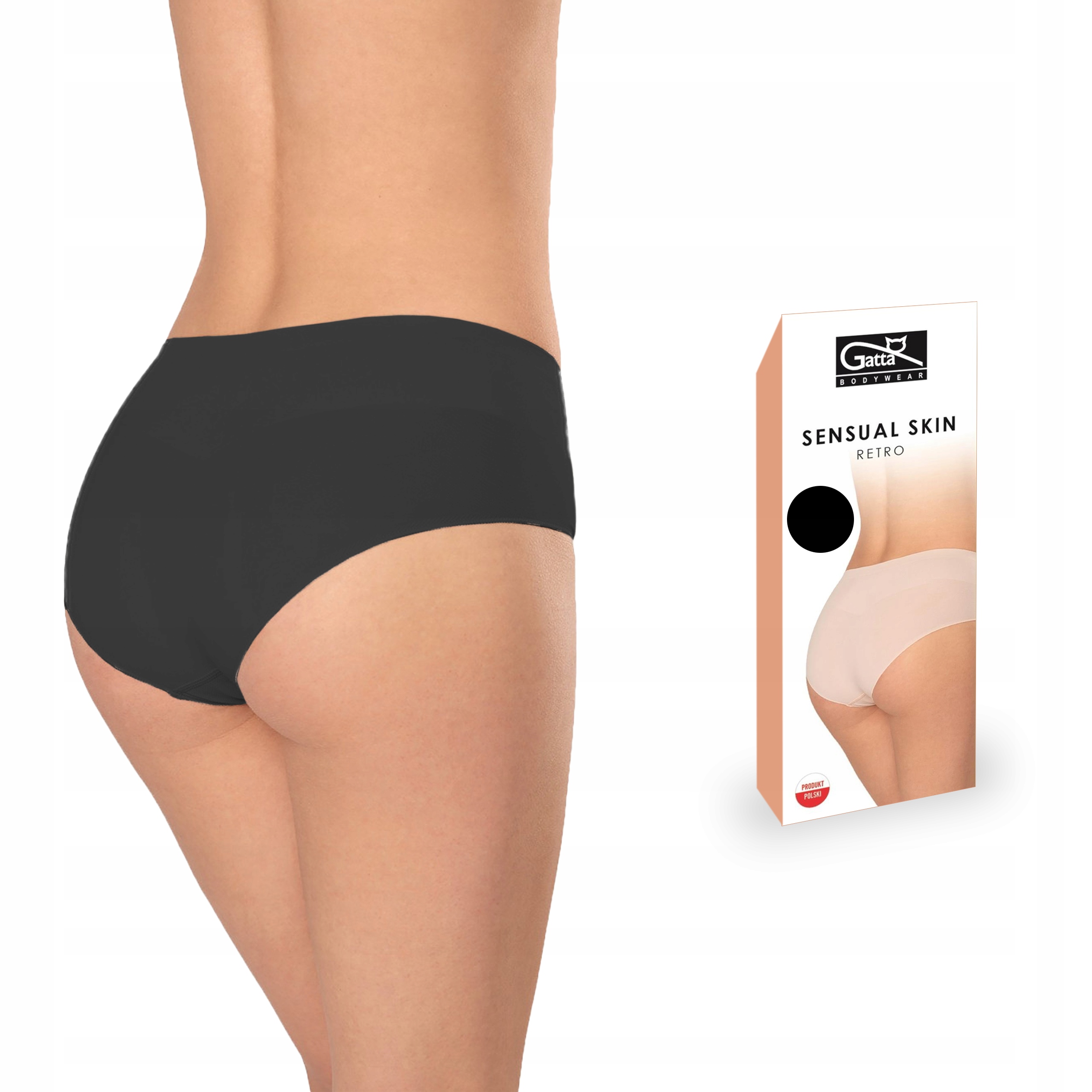 

Gatta majtki bezszwowe Sensual Retro czarne XL