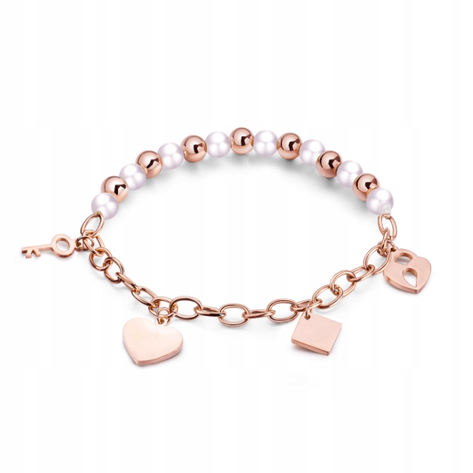 

Bransoletka Stal Szlachetna Pozłacana Różowe Złoto