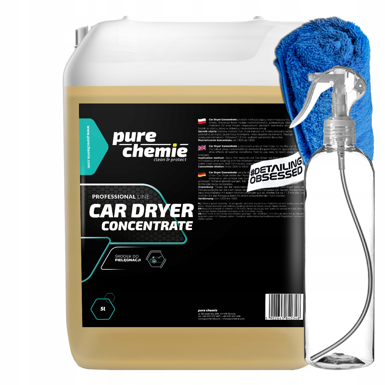 Pure Chemie Car Dryer Concentrate 5L leštidlo a vysušujúci prostriedok