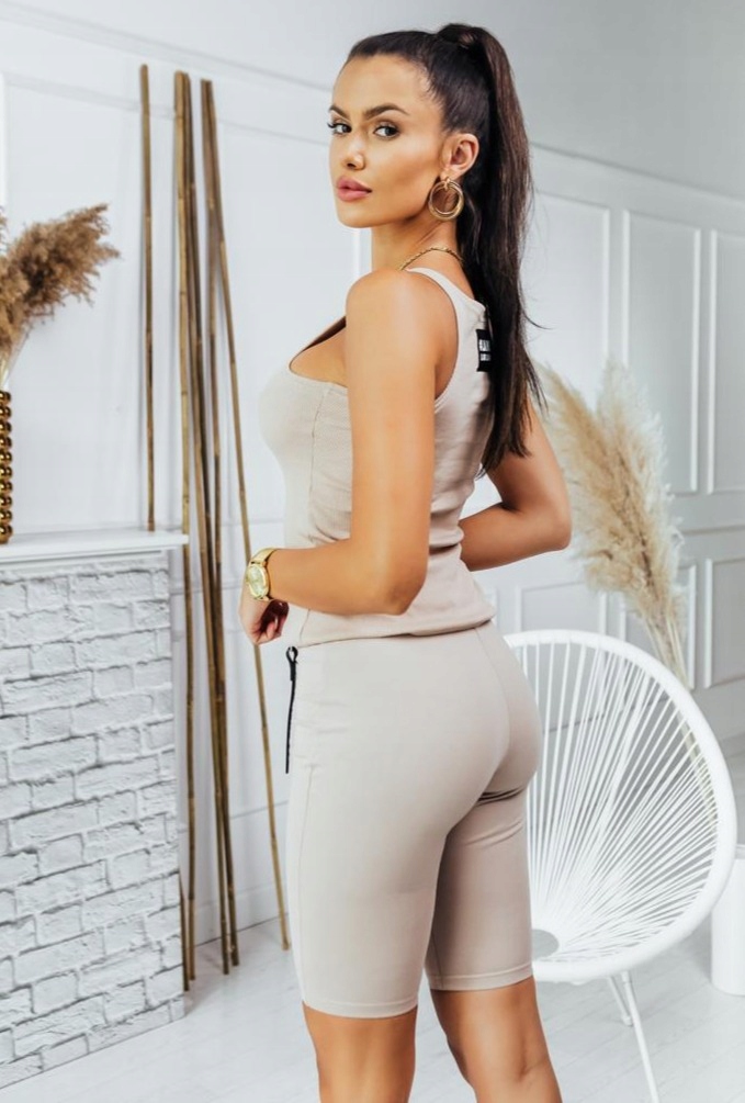 La..mu spodenki kolarki legginsy BEŻ S/M-1 Cechy dodatkowe naszywki