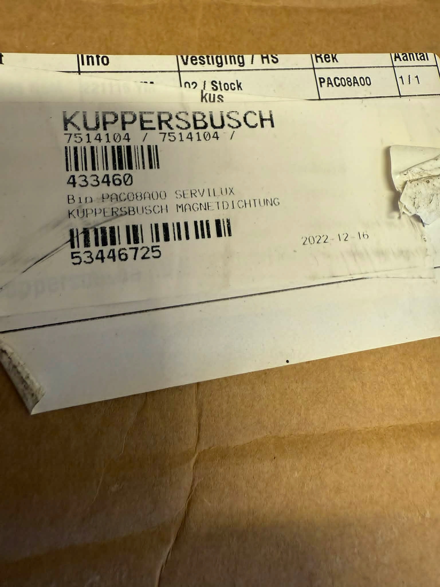 433460 Uszczelka magnetyczna Küppersbusch