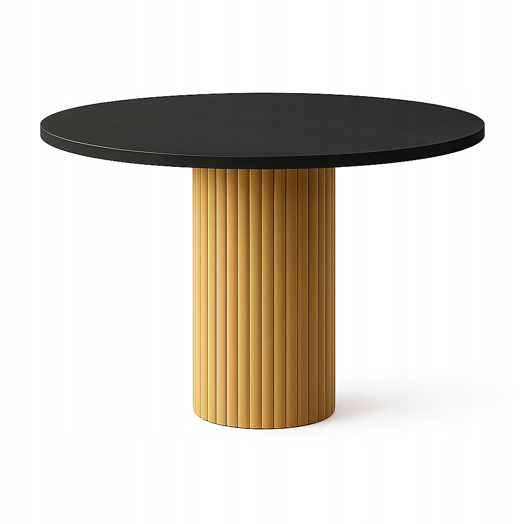 Moderní stůl do obývacího pokoje, černý zlatý stůl 90 cm, kulatý kancelářský stůl