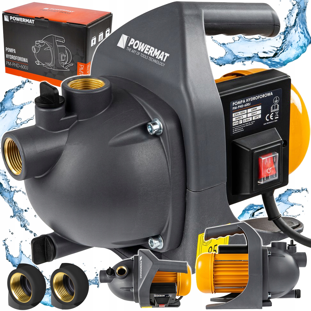 Pompa Hydroforowa Ogrodowa Do Wody Podlewania Ogrodu Studni 230V 4600L/H