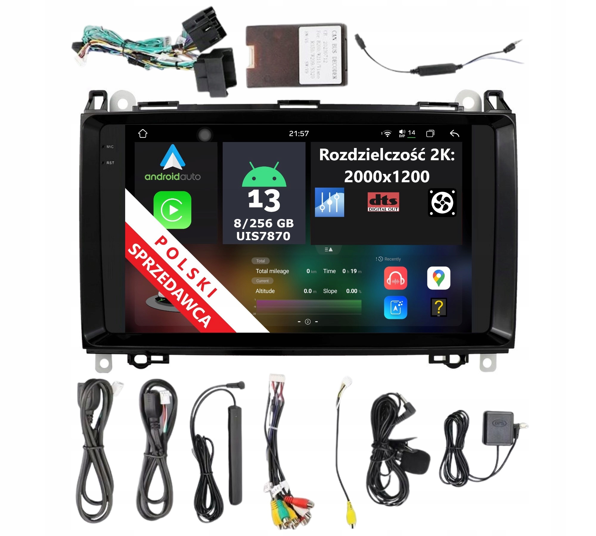 Radio 2DIN Android Mercedes Bezn A W169 B W245 Vito 8GB Dsp Carplay Lte Dts