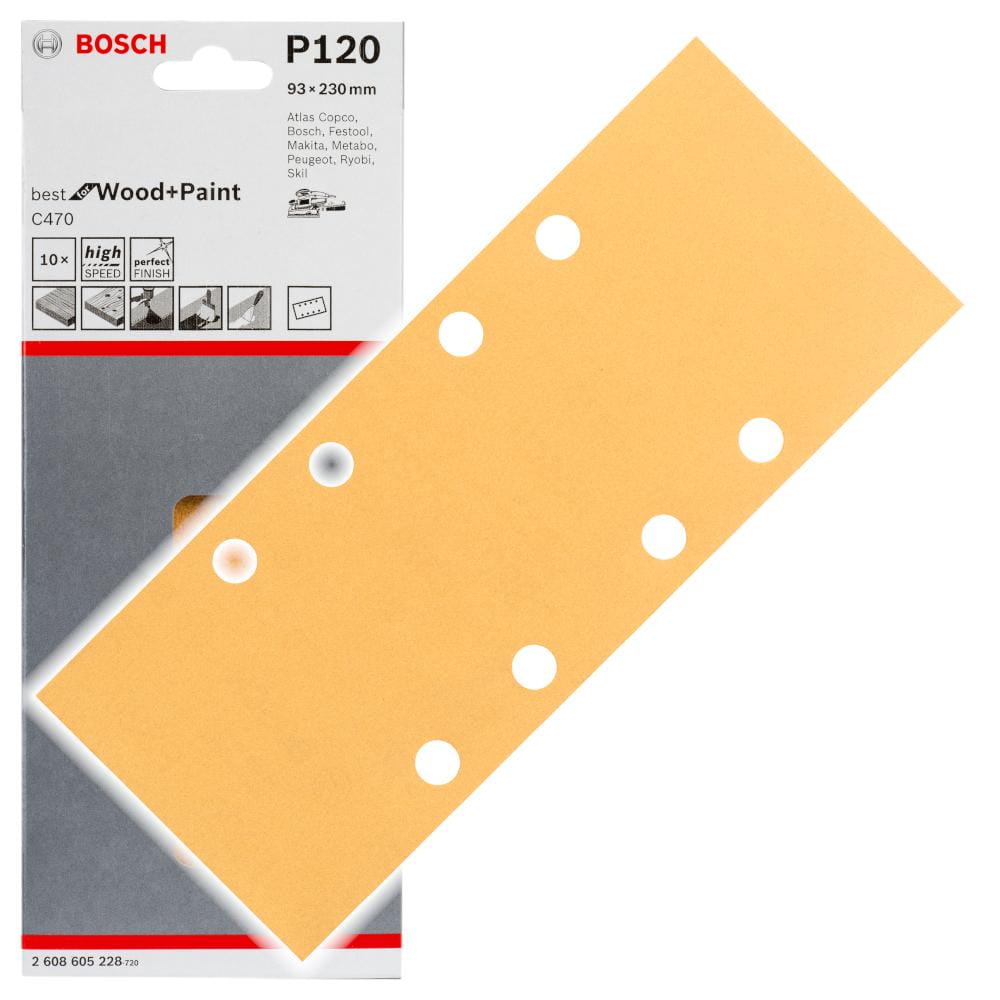 

Papier ścierny Bosch C470 93x230 gr.120 op. 10szt