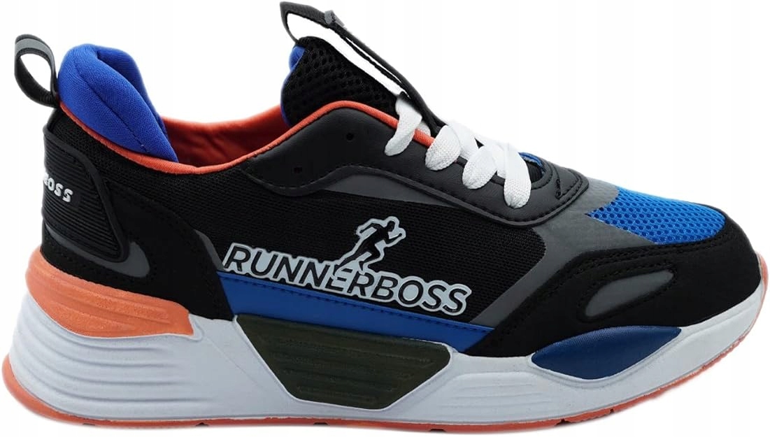 Runnerboss Pánské Sportovní Boty Modro-černé Se Síťkou 43 J3F