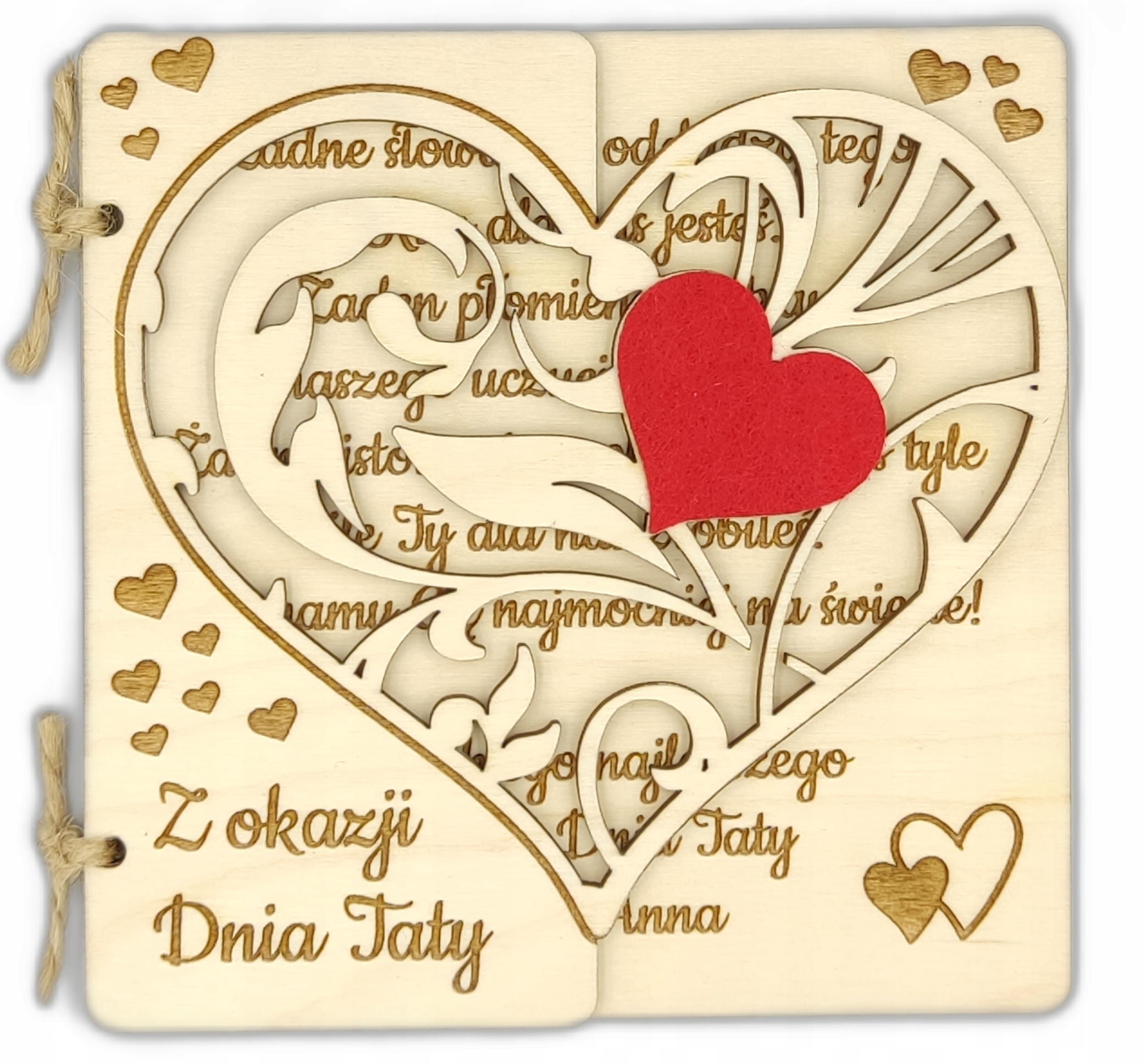 

Kartka drewniana Dzień Ojca Taty upominek