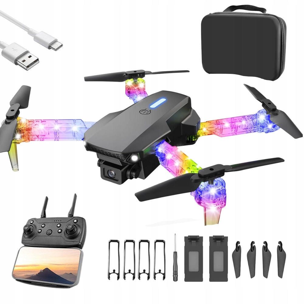 Levný Dron S Kamerou, Dvojitou Wifi Led Kamerou, Funkcí 3D Otáčení