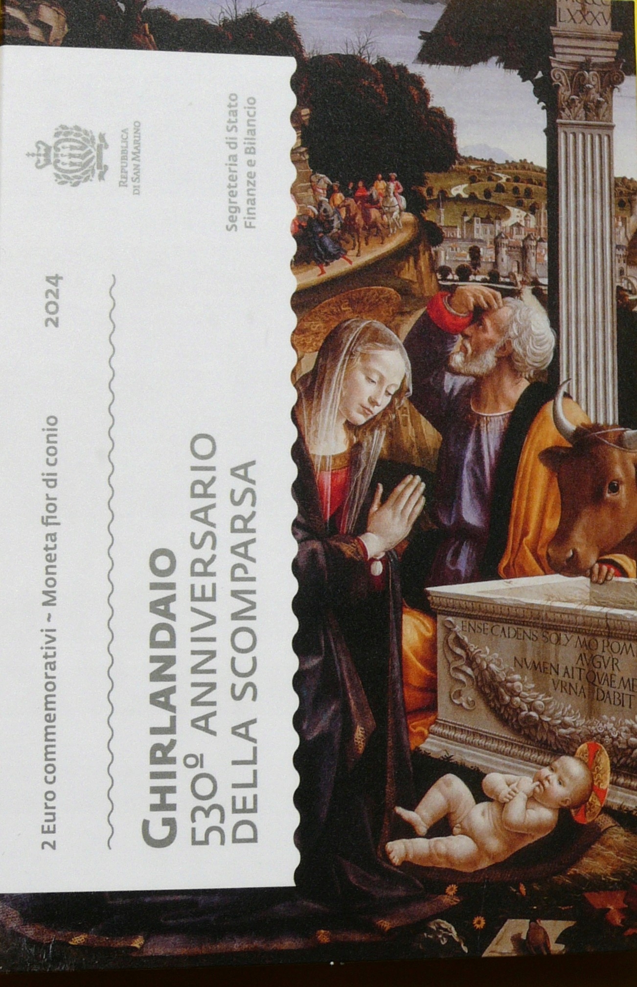 2 EURO SAN MARINO 2024 DOMENICO GHIRLANDAIO MENNICZA