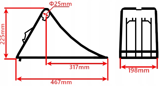 2X замок клин колеса 201 мм E53 металл + крепление