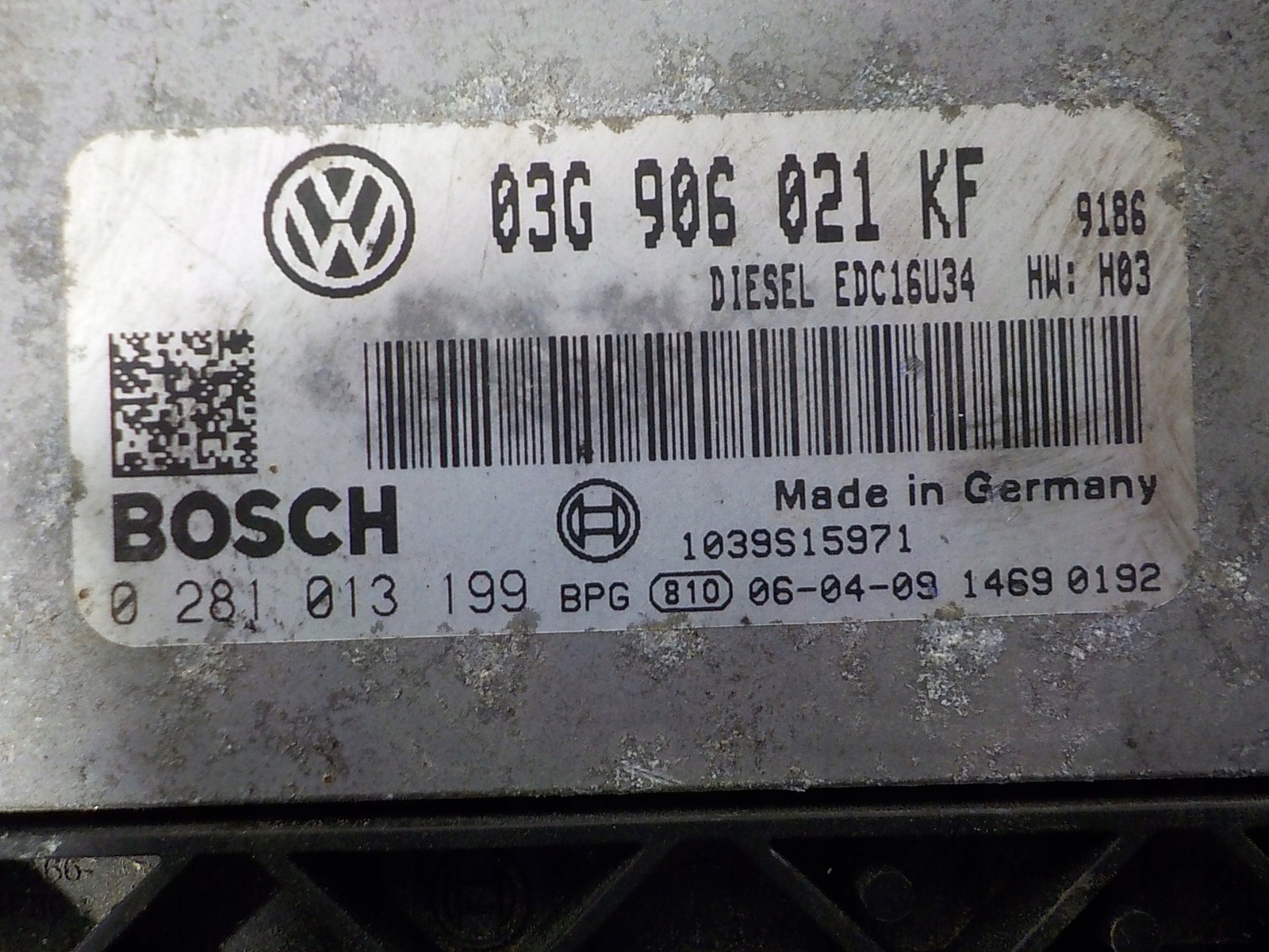 VW Computer Bedienteil 03G906021KF 0281013199