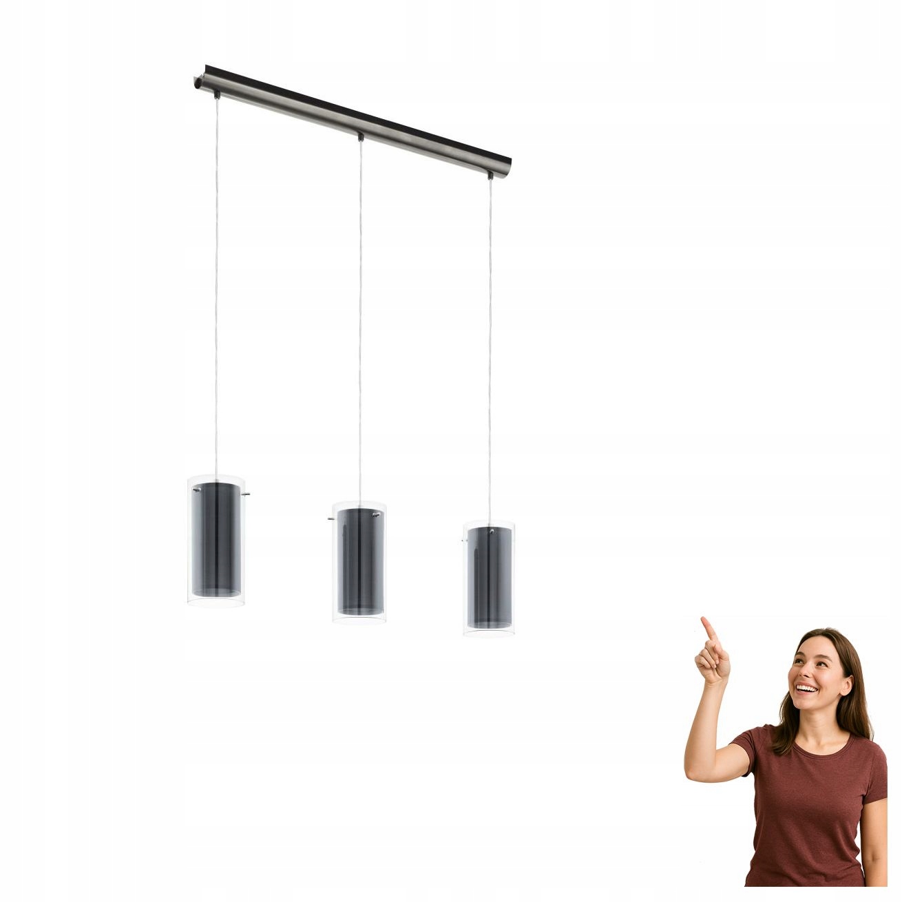 Závěsná lampa Pinto Textil 99286 Eglo