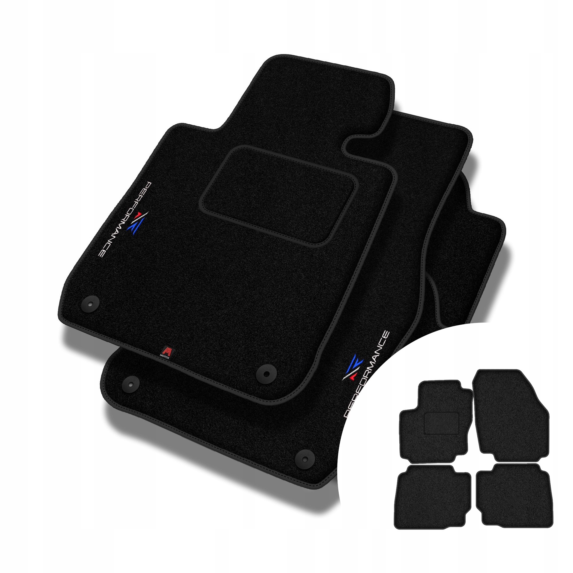 Velurové koberce Performance pro Ford Mondeo IV 2007-2014, rozteč mezi středy