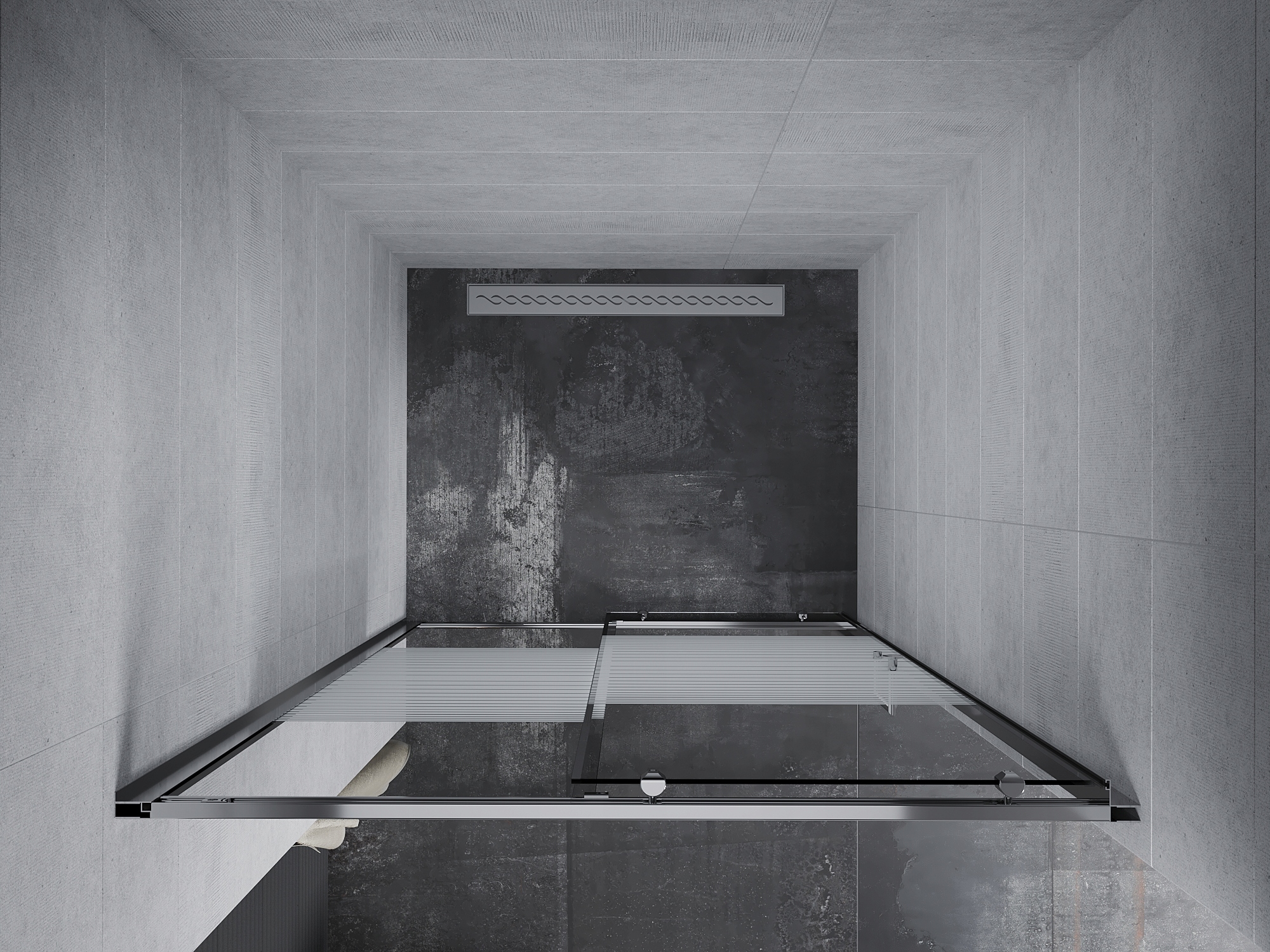 MEXEN APIA DRZWI PRYSZNICOWE ROZSUWANE PASY 105 CM Wysokość produktu 190 cm