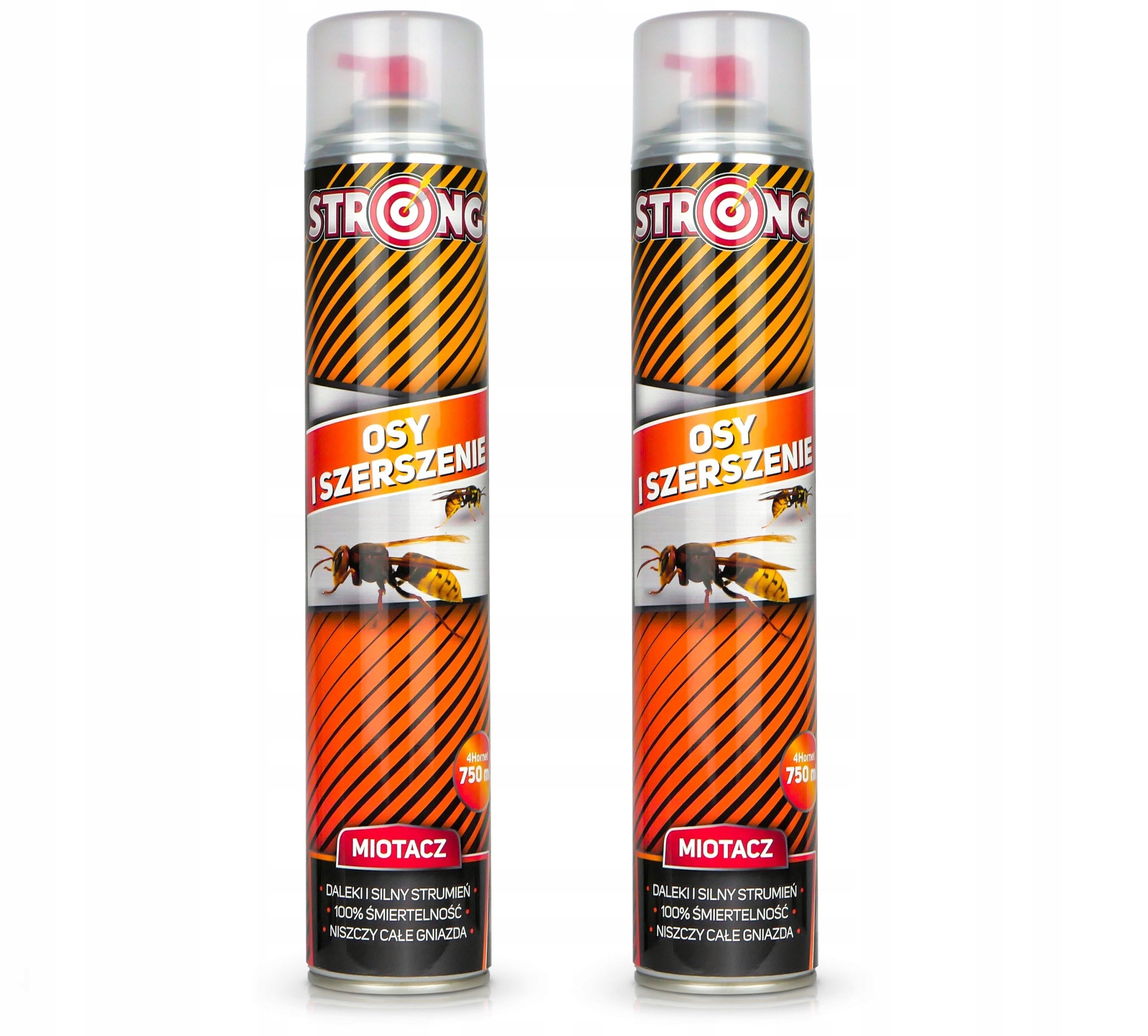 2X Środek Spray Do Likwidacji Gniazd Na Osy I Szerszenie Miotacz Duży 750ML