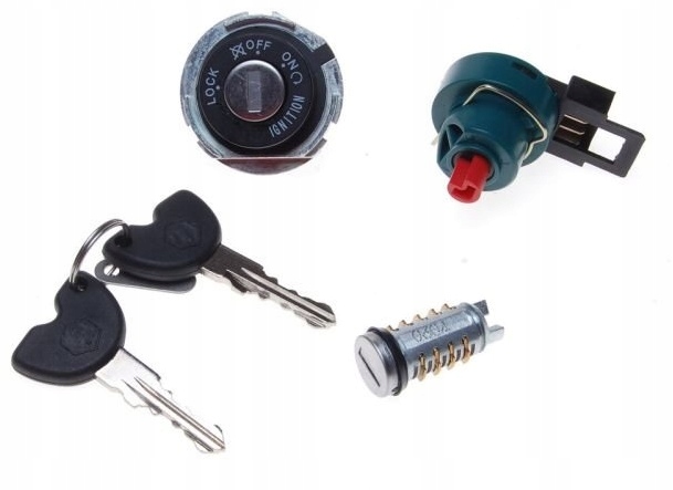 STACYJKA PIAGGIO ZIP 50 2T 4T + ZESTAW ZAMKÓW 2 KLUCZYKI + KOSTKA STACYJKI