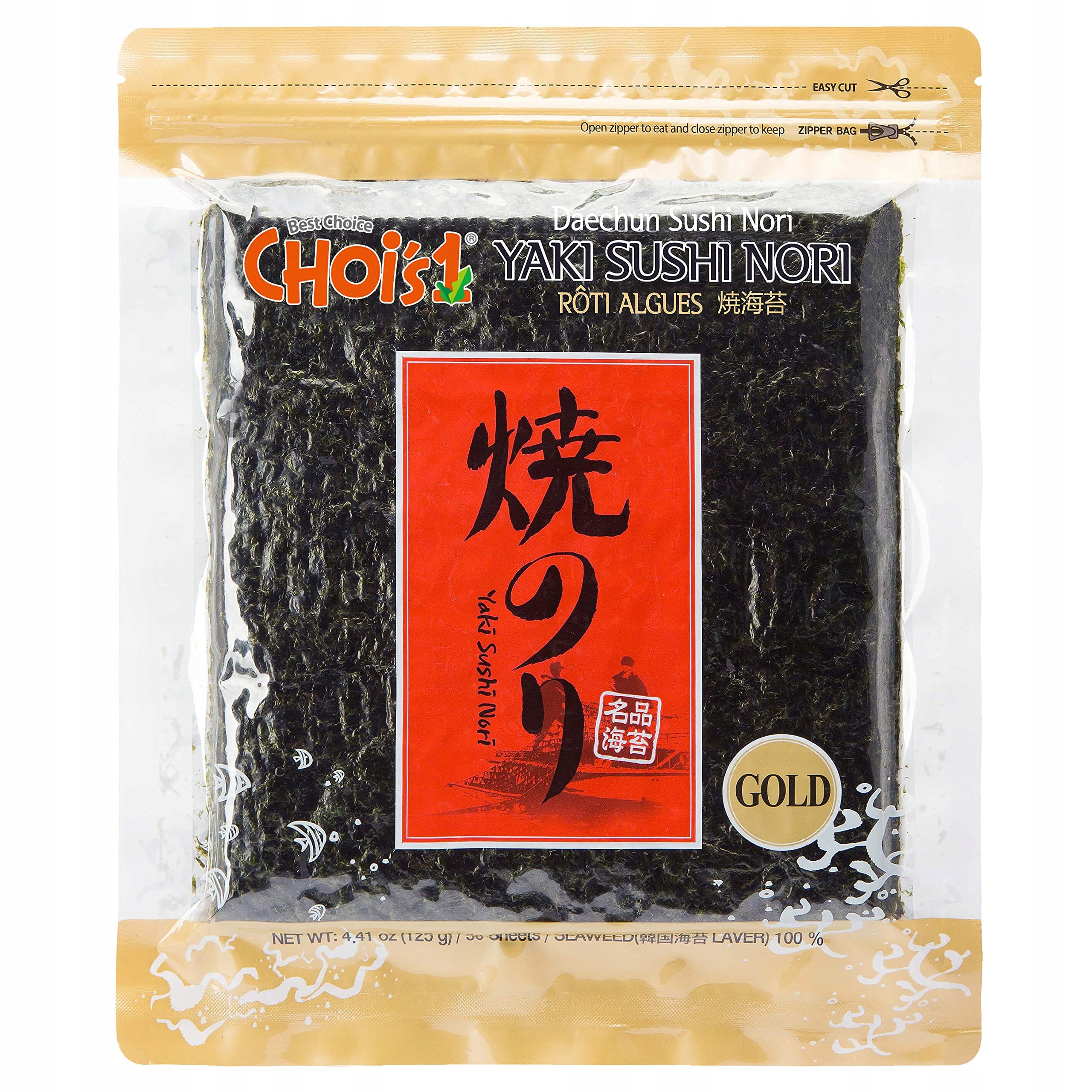 

Roasted Seaweed Yaki Sushi Nori 125G (50szt)
