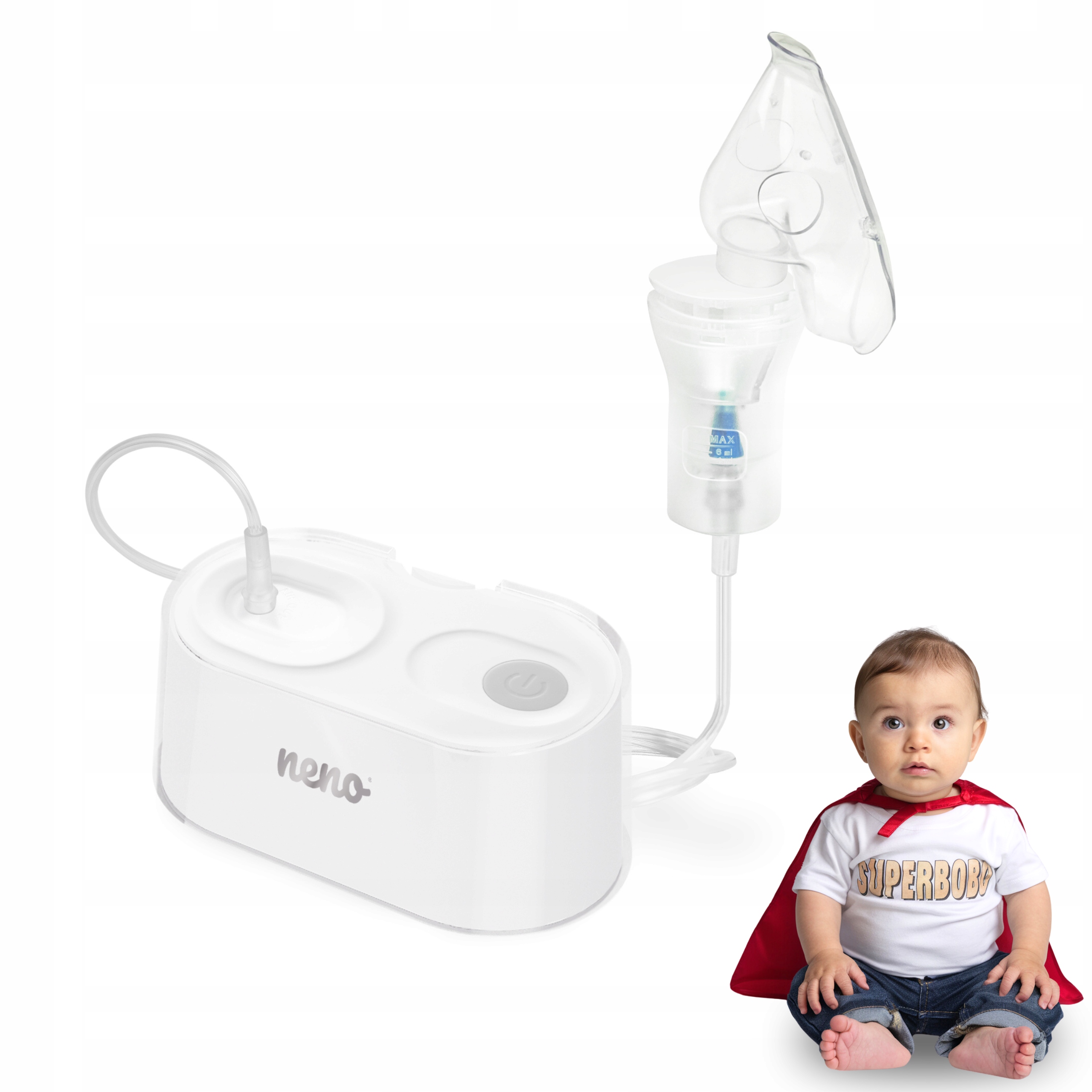 Inhalator Neno Sano nebulizator dla dzieci i dorosłych cichy 2 maski