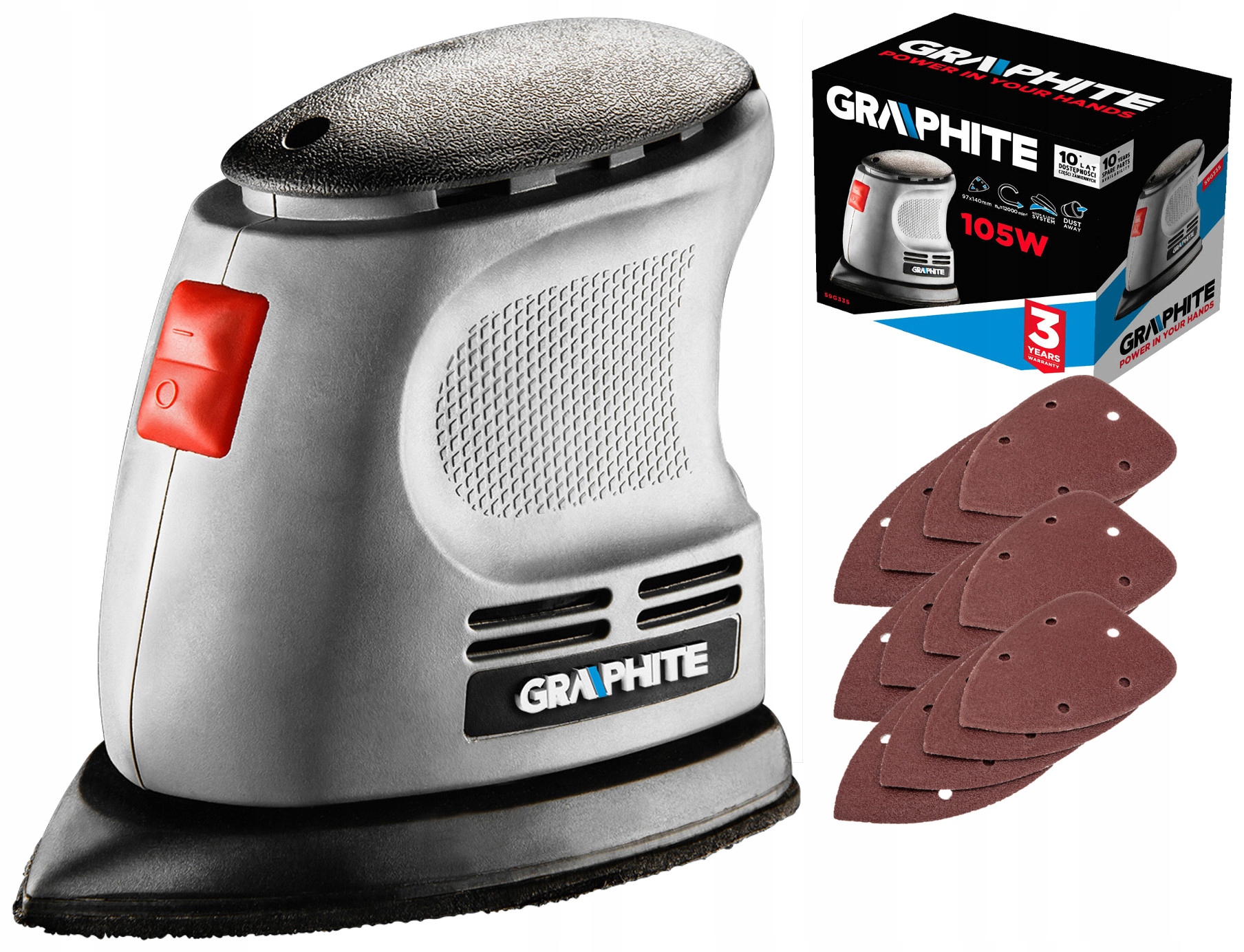 SZLIFIERKA OSCYLACYJNA delta 105W GRAPHITE 59G335