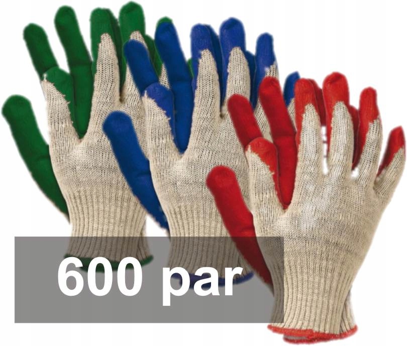 Pracovní rukavice upírky červené 600 párů sáček modré 10/ XL