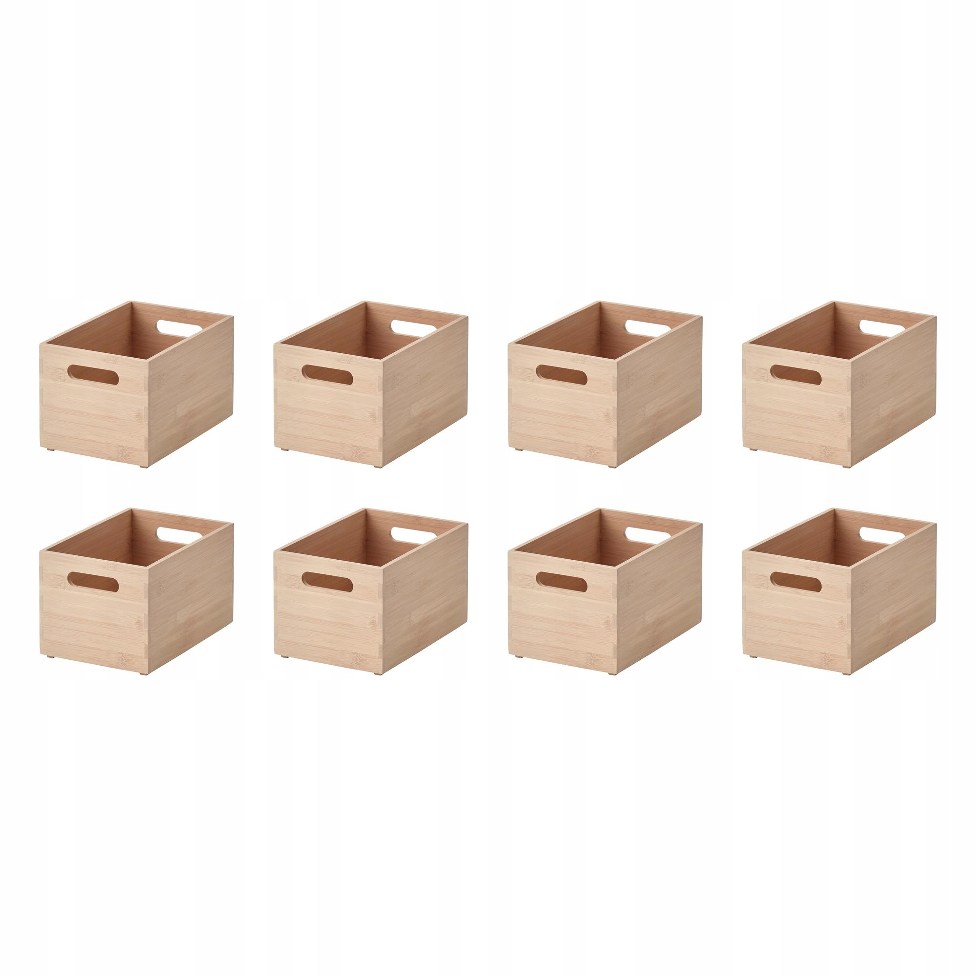 8 ks Nádoba Uppdatera světlý bambus 16x24x15 cm, organizér