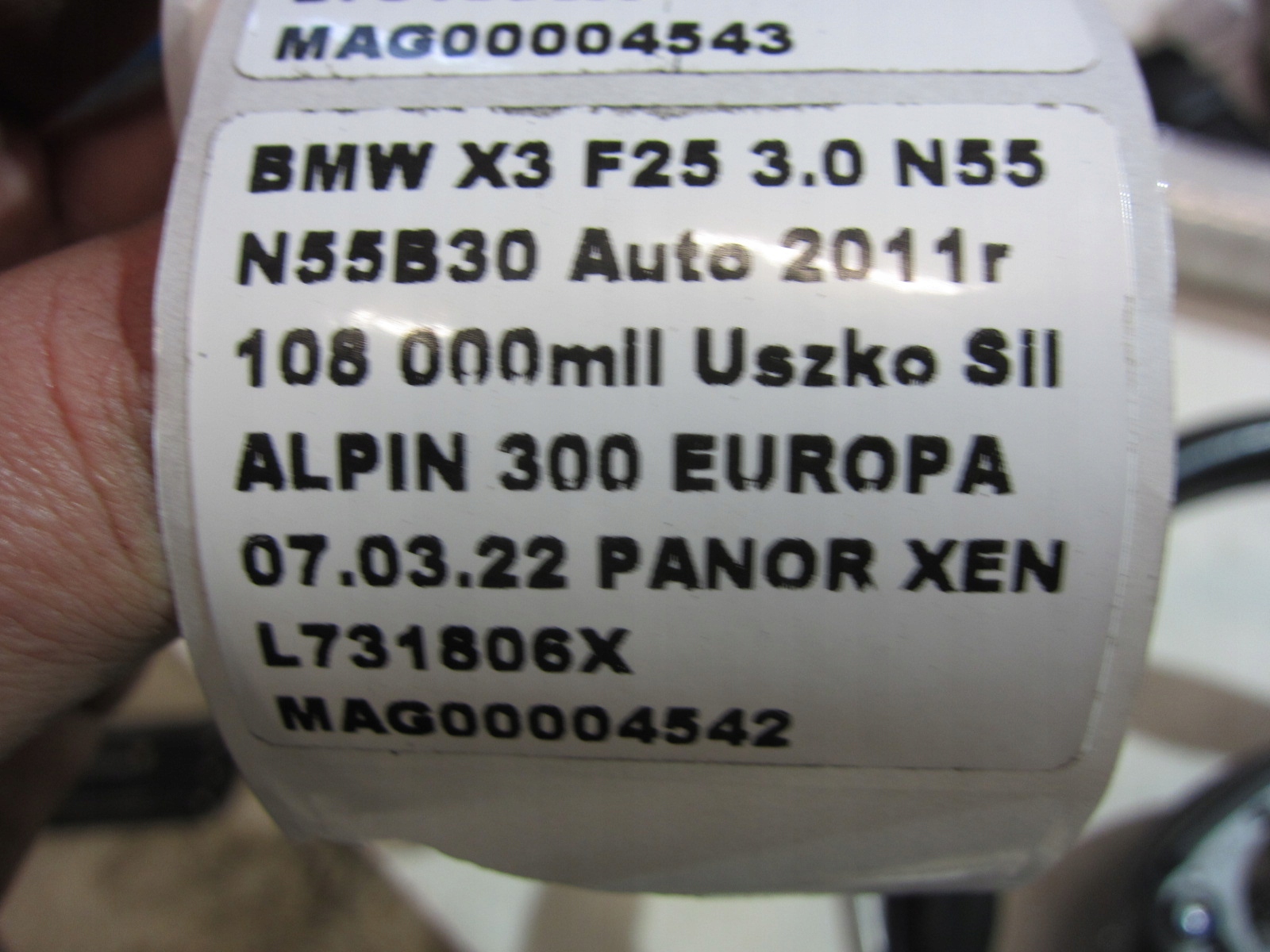 BMW X3 F25 decorative trim roofs left right ski