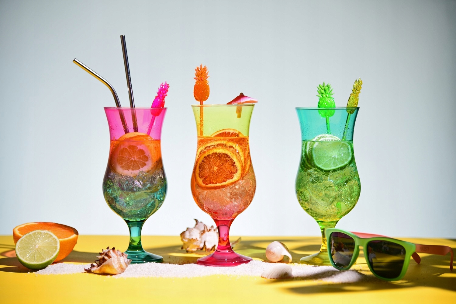 6x KIELISZEK KOKTAJLOWY 420ml ŻÓŁTO-RÓŻOWY, DRINK Liczba sztuk w zestawie 6