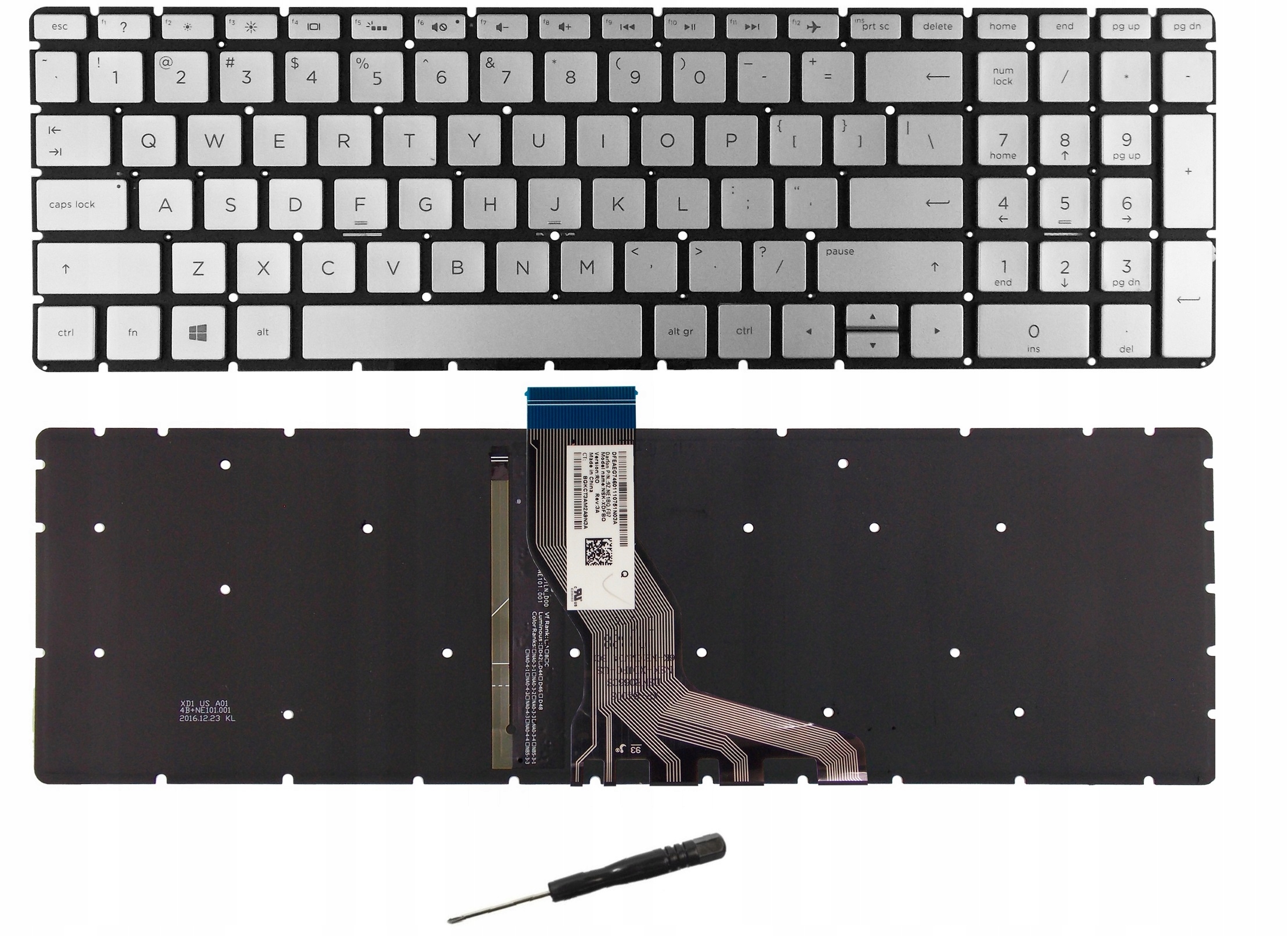 

Klawiatura Hp 15T-BS 15T-BW 250 G6 255 G6 Us Led