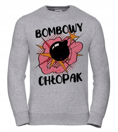 Pánská Mikina Bombový chlapec 3XL Šedá Dárek pro kluka a chlapa pro něj