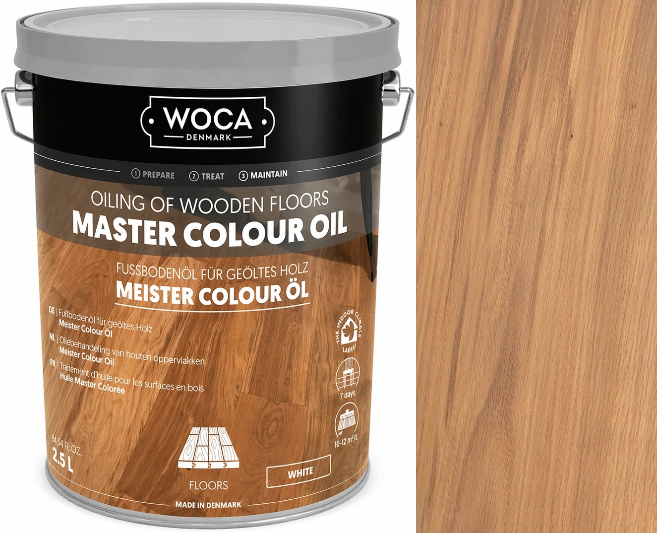 Woca Master Colour Oil White 5L biely olej na podlahy a drevo