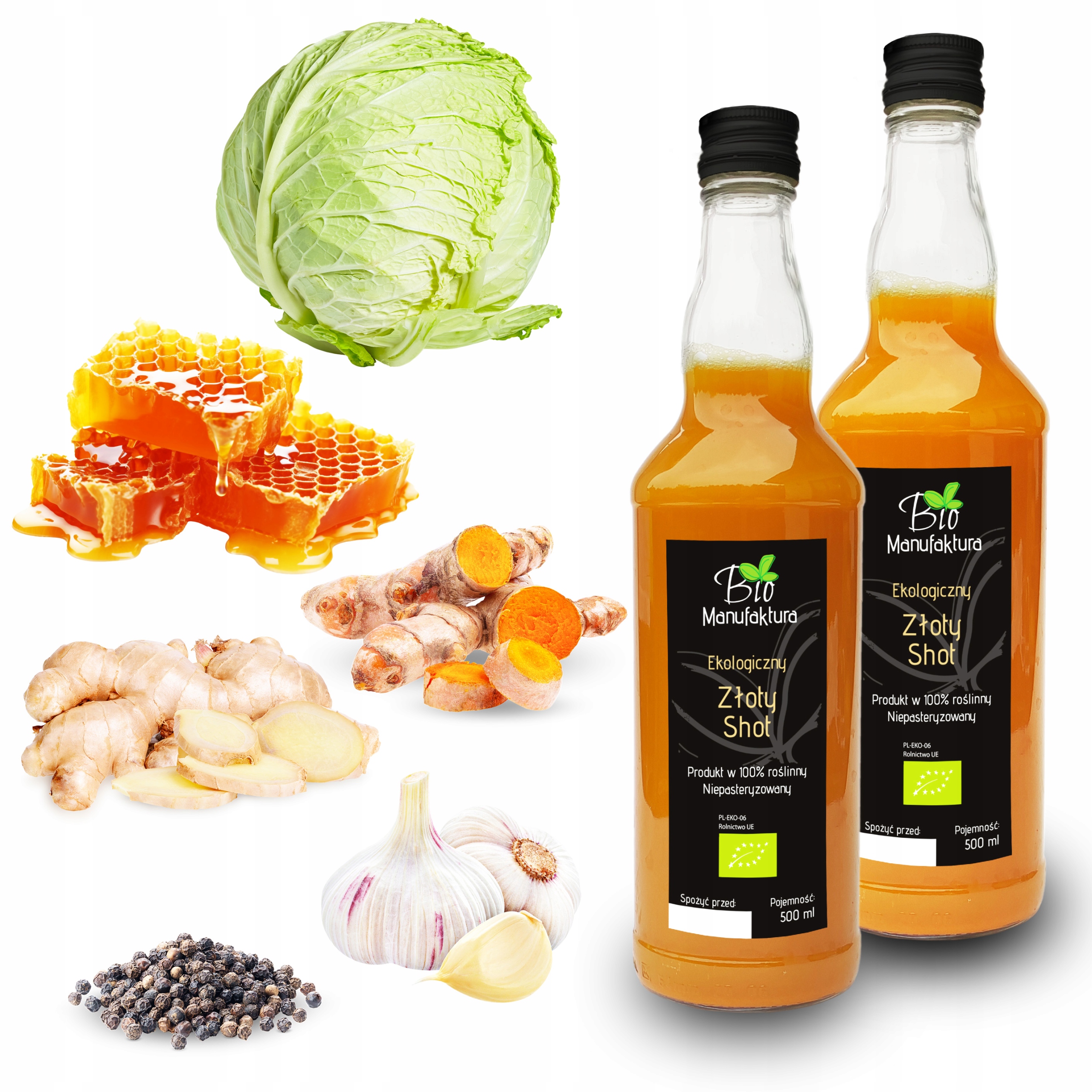 Zakwas Bio kurkuma imbir miód czosnek przeciwzapalny przeciwbakteryjny