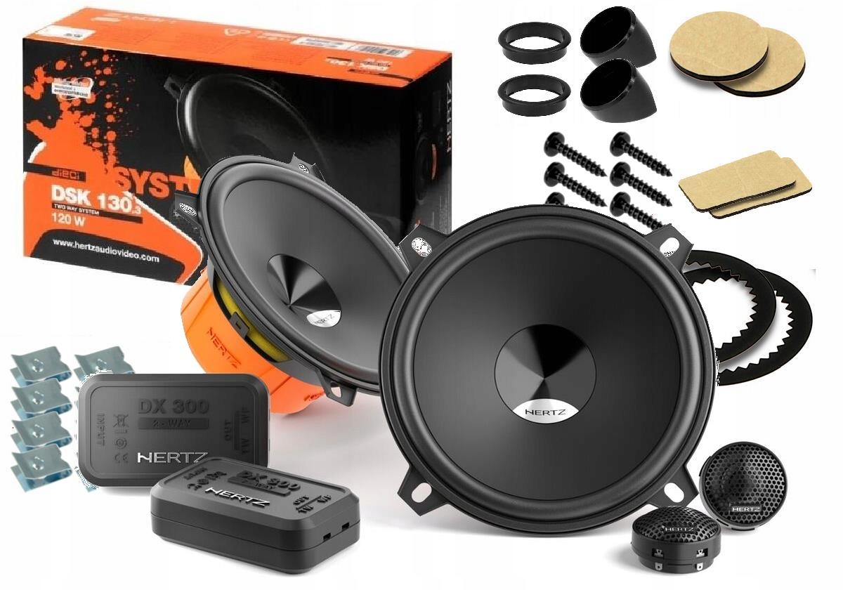 Hertz Dsk 130.3 13cm Systemowe Głośniki Basowe Tweetery 120WATT