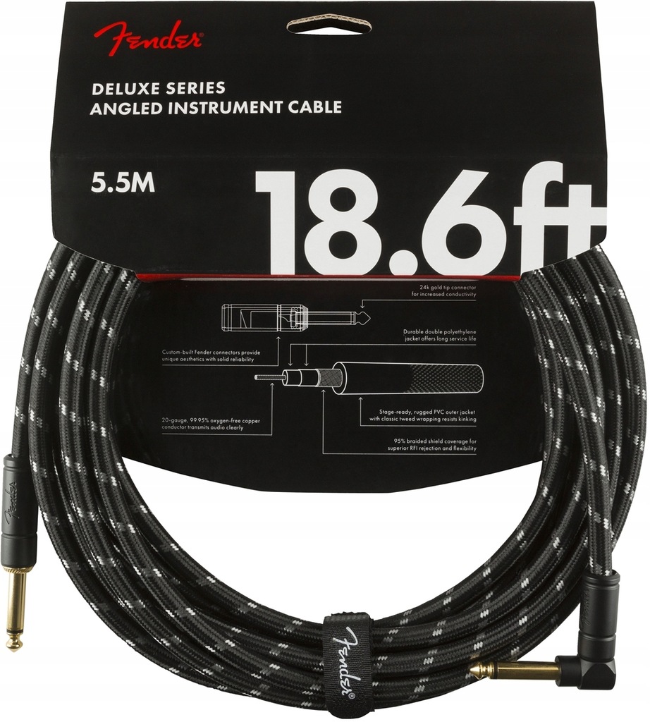 FENDER DELUXE KABEL INSTRUMENTALNY JJK 5,5M