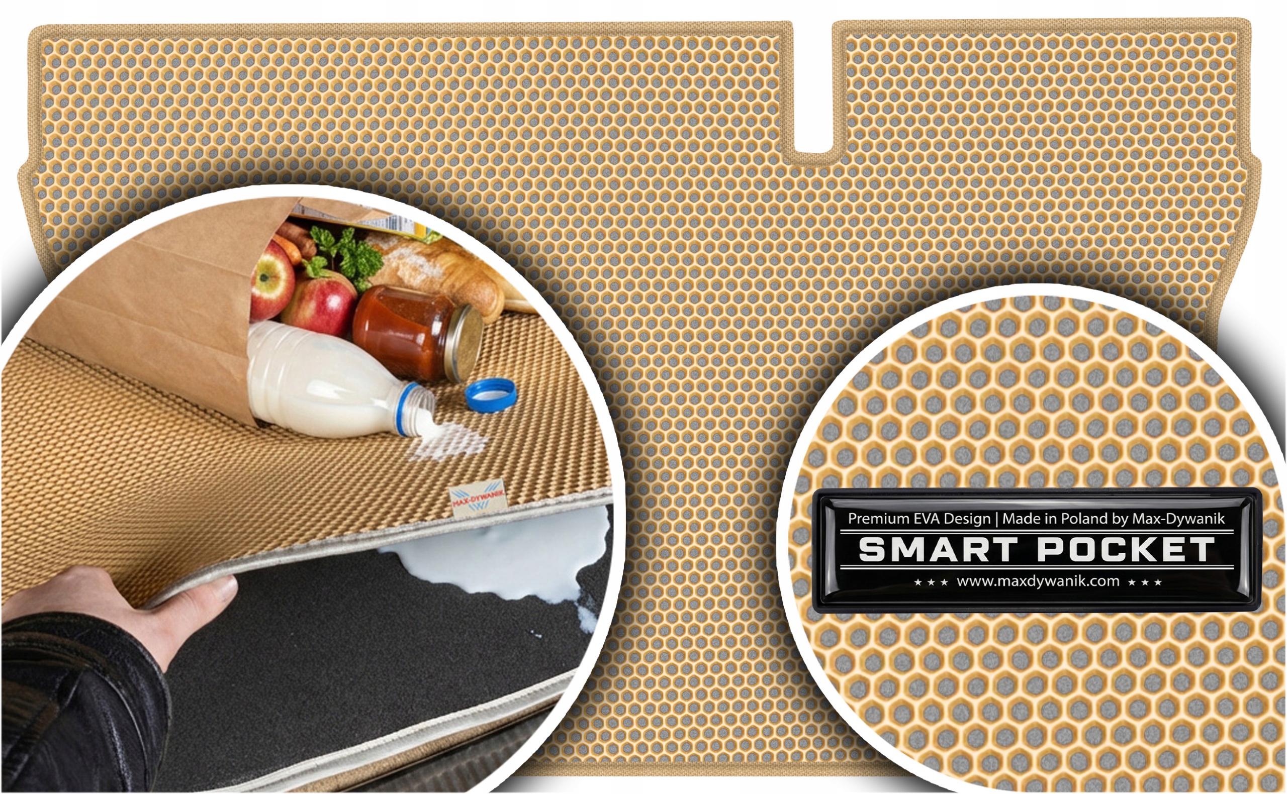 Opel Corsa C Hatchback 2000-2006 Vložka do kufru Eva Smart Pocket Béžová