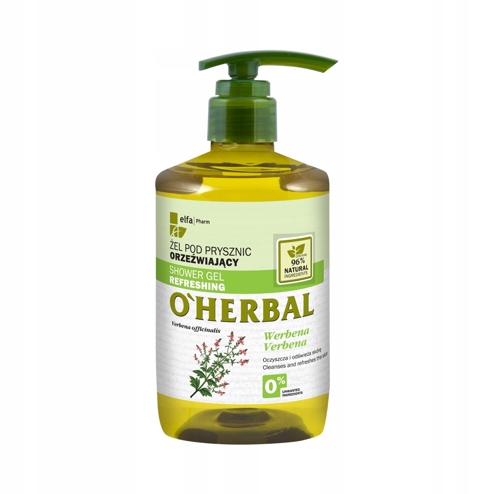 

O'herbal Żel pod Prysznic Orzeźwiający aż 750ml