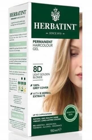 

Herbatint Farba 8D Jasny Złoty Blond 150ml