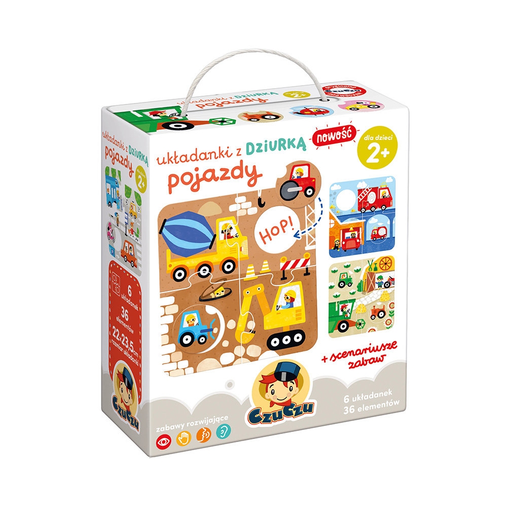 

Czuczu Układanki z dziurką Pojazdy Puzzle 2+