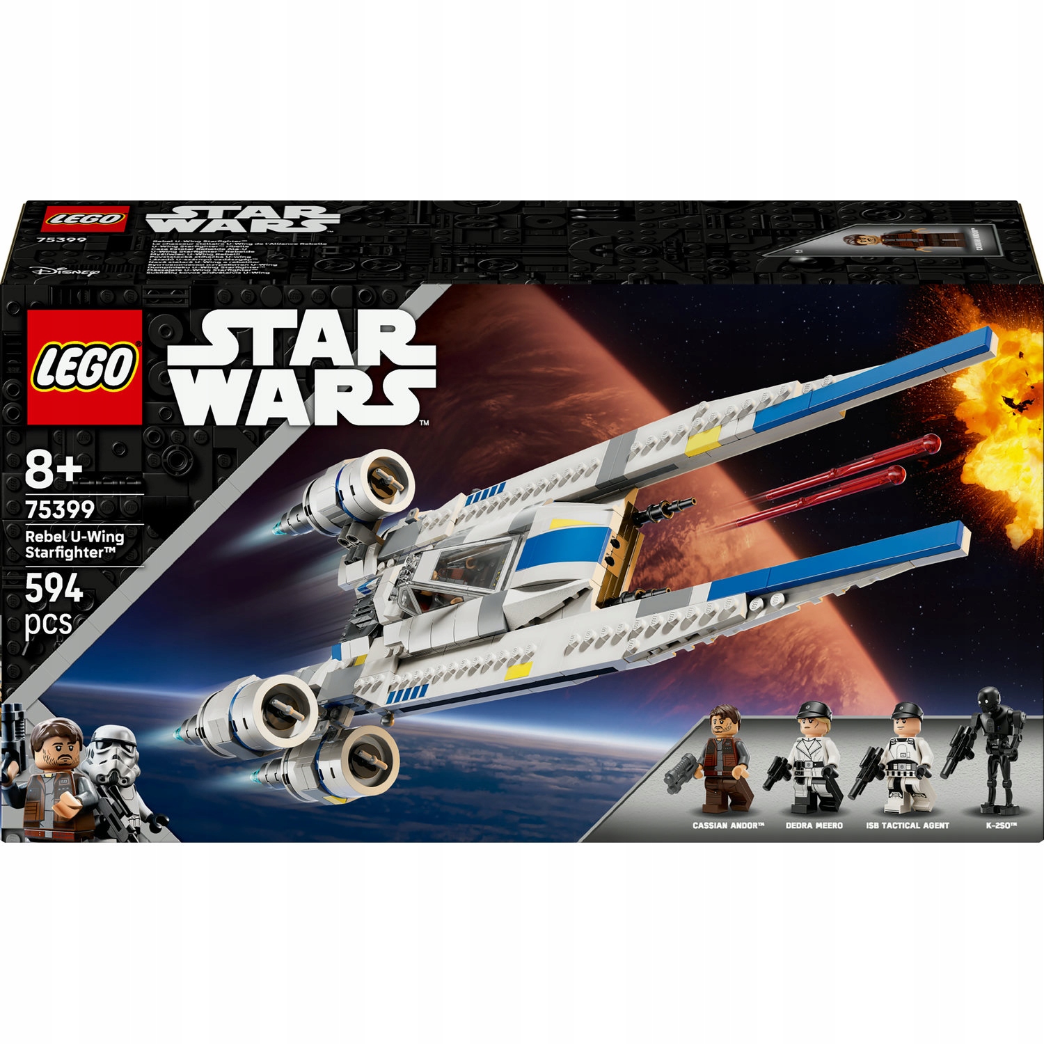 Lego 75399 Star Wars Stíhačka U-Wing povstání 4 figurky