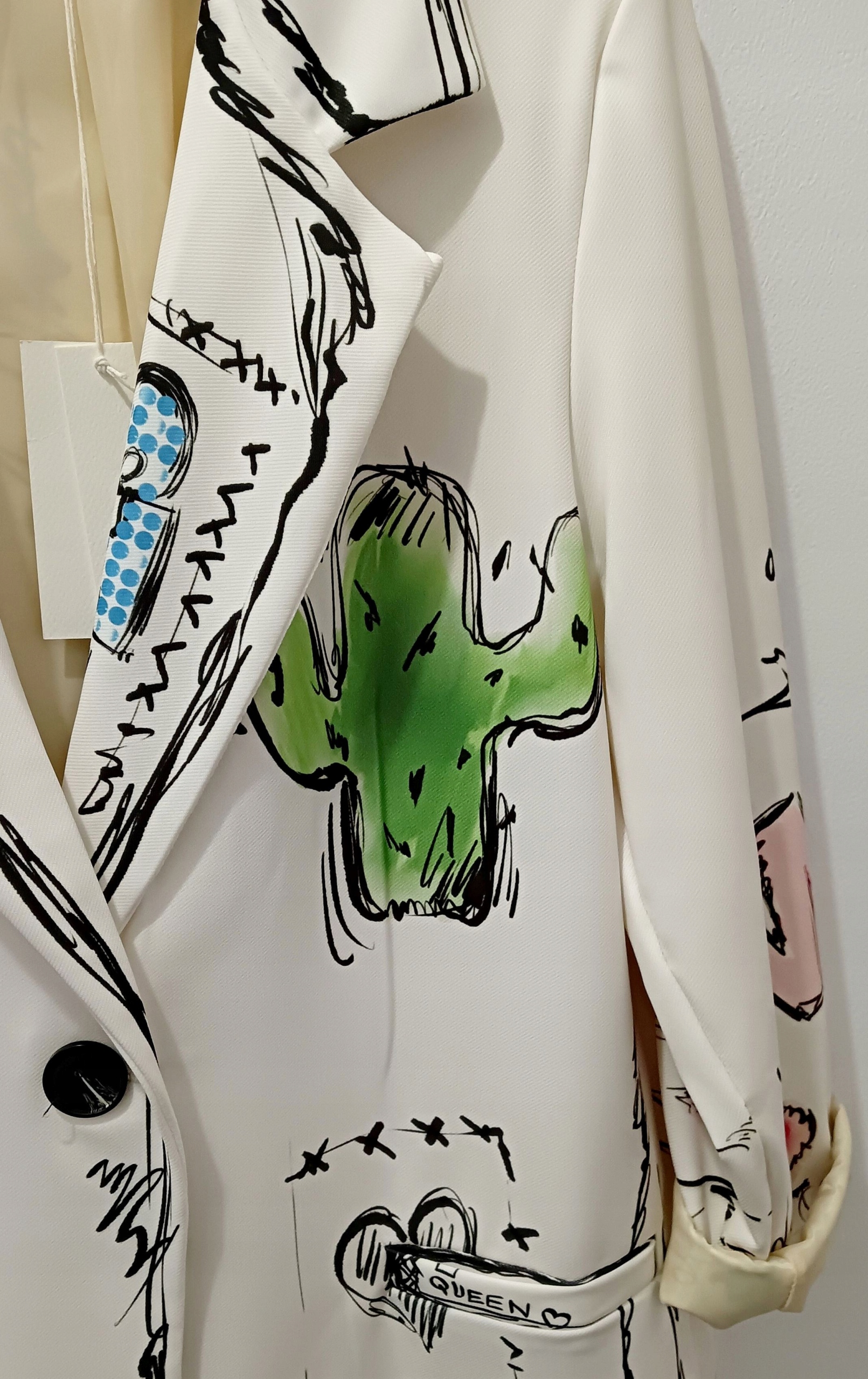 Marynarka z kolorowymi motywami ZETA OTTO Rękaw długi rękaw