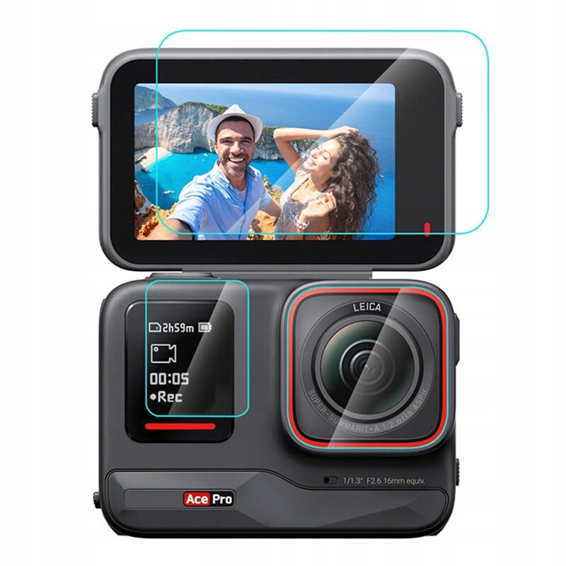Osłona szkło hartowane 3 w 1 Puluz PU951T do Insta360 Ace Pro