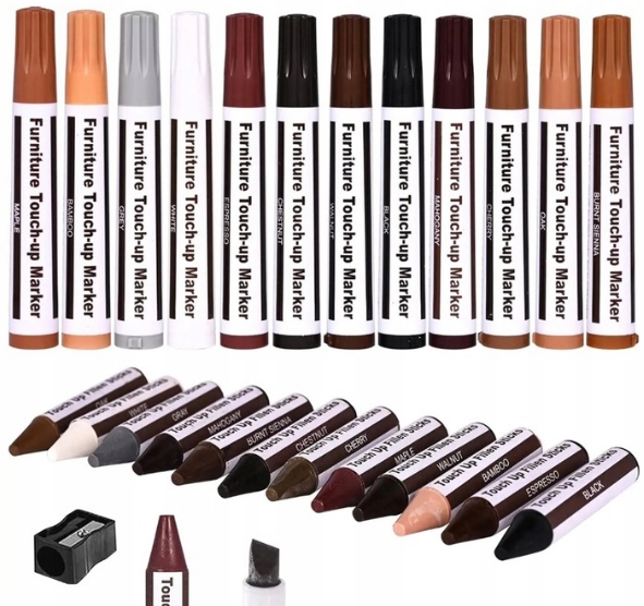 MEGA DUŻY ZESTAW NAPRAWCZY DO PANELI MEBLI NAPRAWY RYS DREWNA OKIEN DRZWI