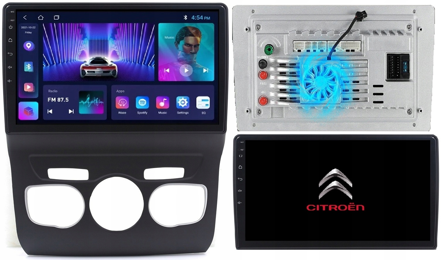 Radio Nawigacja Android Gps Citroen C4 II 2010+ +kamera+wentylator 2/64GB